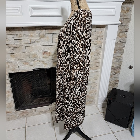 Avenue leopard print stretch v‎ neck dress plus size 18 20 2X - Picture 3 of 7